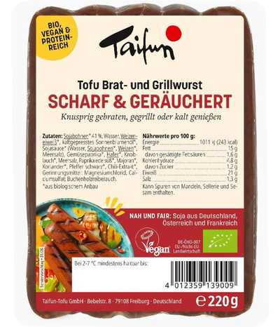 Produktfoto zu Tofu Brat- und Grillwurst Scha