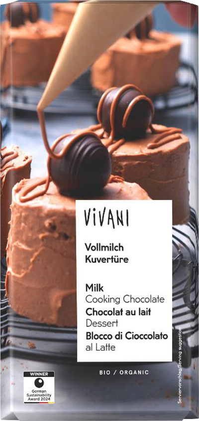 Produktfoto zu Vollmilch-Kuvertüre Tafelform.