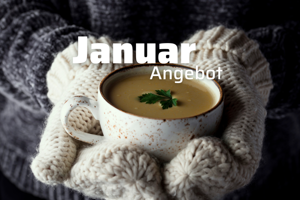 KI generiert: Das Bild zeigt eine bunte, frische Salatschüssel mit verschiedenen Gemüsesorten auf einem grünen Hintergrund. Auf der linken Seite befindet sich der Schriftzug "Veganuary".