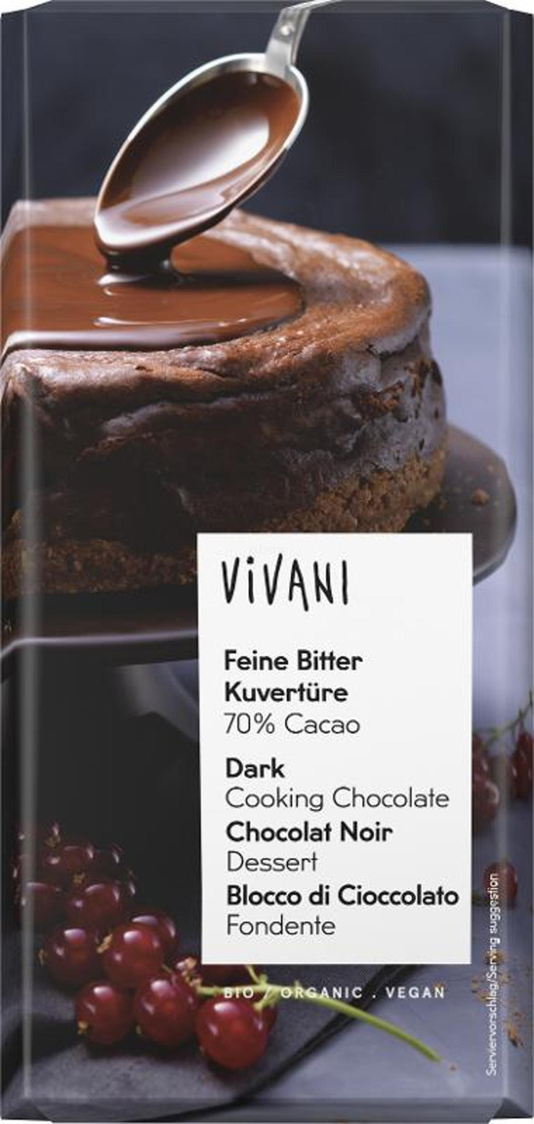 Produktfoto zu Feine Bitter Kuvertüre Tafel