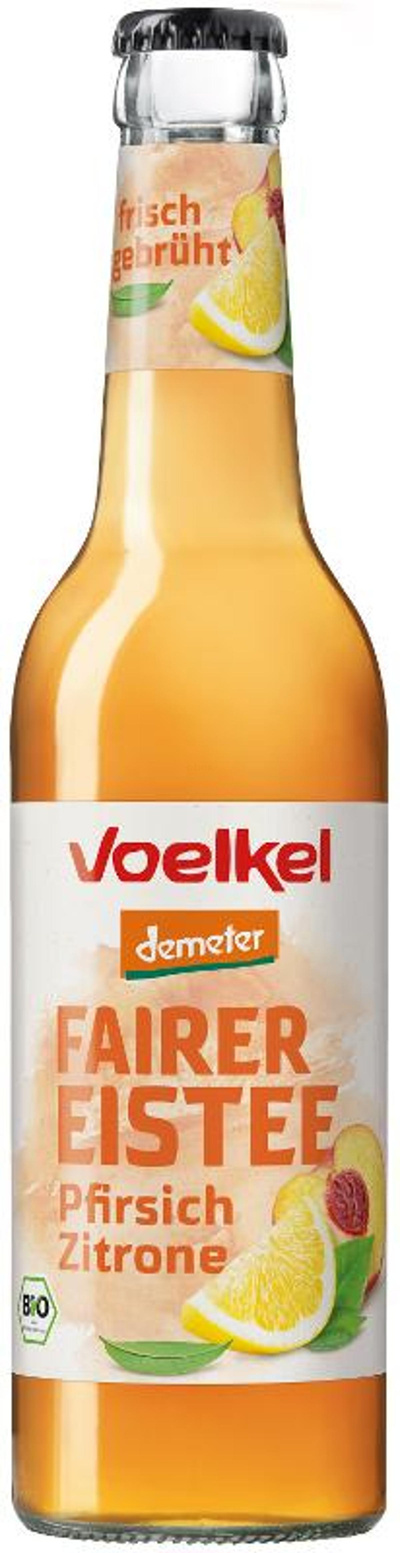Produktfoto zu Eistee mit Pfirsich & Zitrone 0,33l