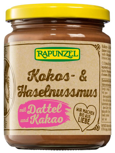 Produktfoto zu Rapunzel Kokos & Haselnussmus mit Dattel u. Kakao