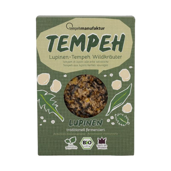 Produktfoto zu Tempeh Lupinen Wildkräuter
