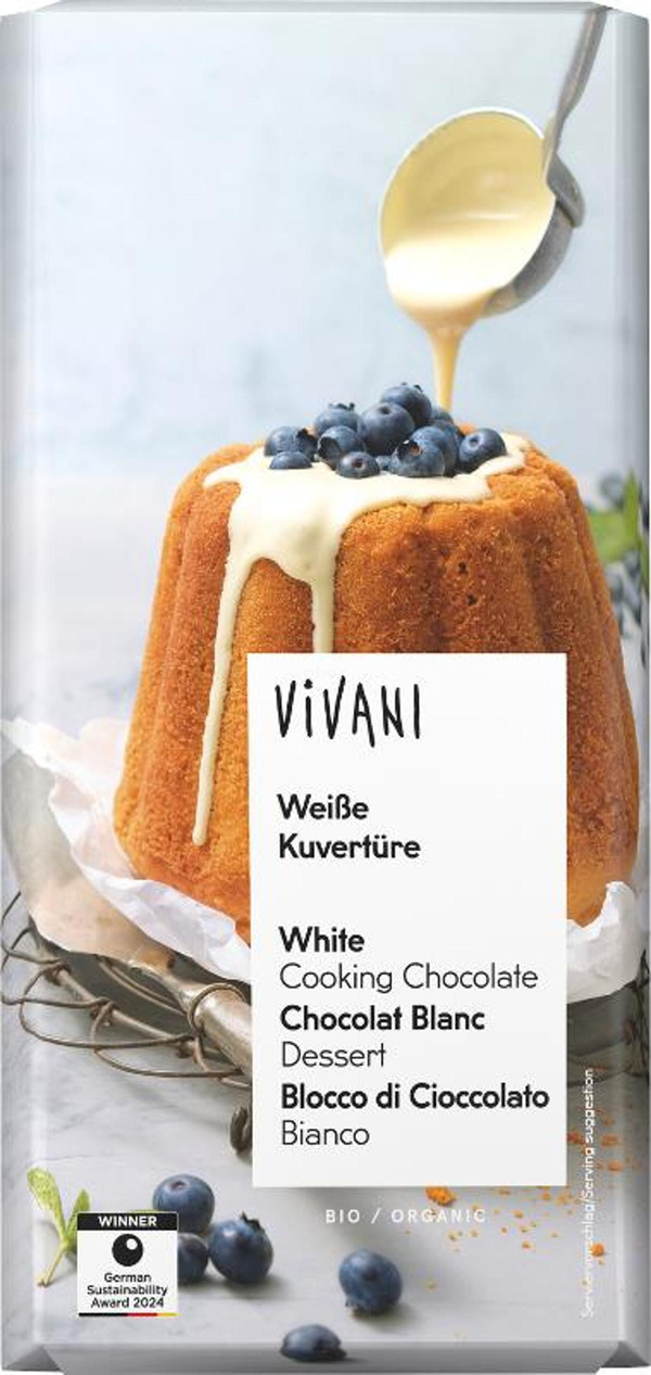Produktfoto zu Weiße Kuvertüre Tafelformat