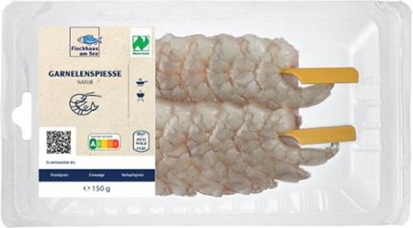 Produktfoto zu Garnelenspiess natur 150g