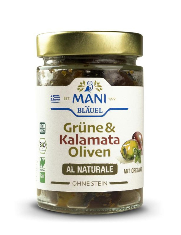 Produktfoto zu Grüne & Kalamata Oliven al Naturale, entkernt