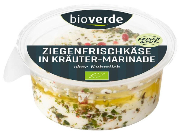 Produktfoto zu Ziegen Frischkäse Kräutermarin