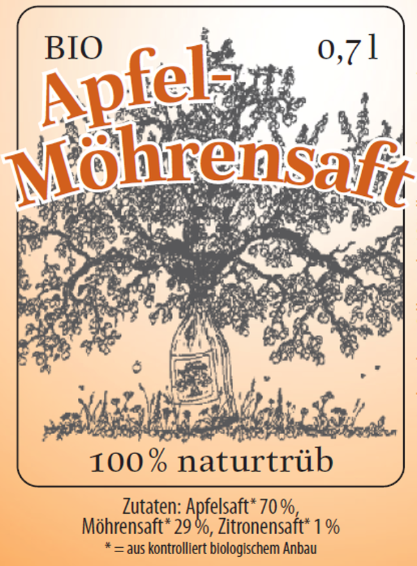 Produktfoto zu BIO-Apfel-Möhrensaft