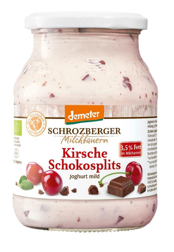 Produktfoto zu Joghurt Kirsche Schokosplits 3,5%