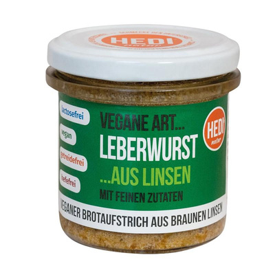 Produktfoto zu Leberwurst mit feinen veganen Zutaten