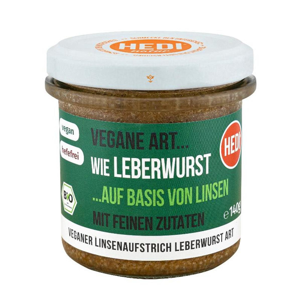 Produktfoto zu Leberwurst mit feinen veganen Zutaten