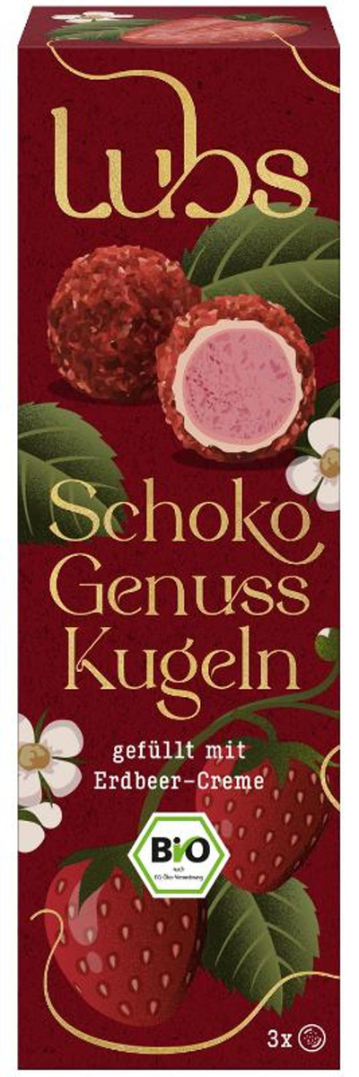 Produktfoto zu Lubs Kugel Erdbeer Creme