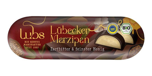 Produktfoto zu Marzipanbrot Zartbitterschokolade