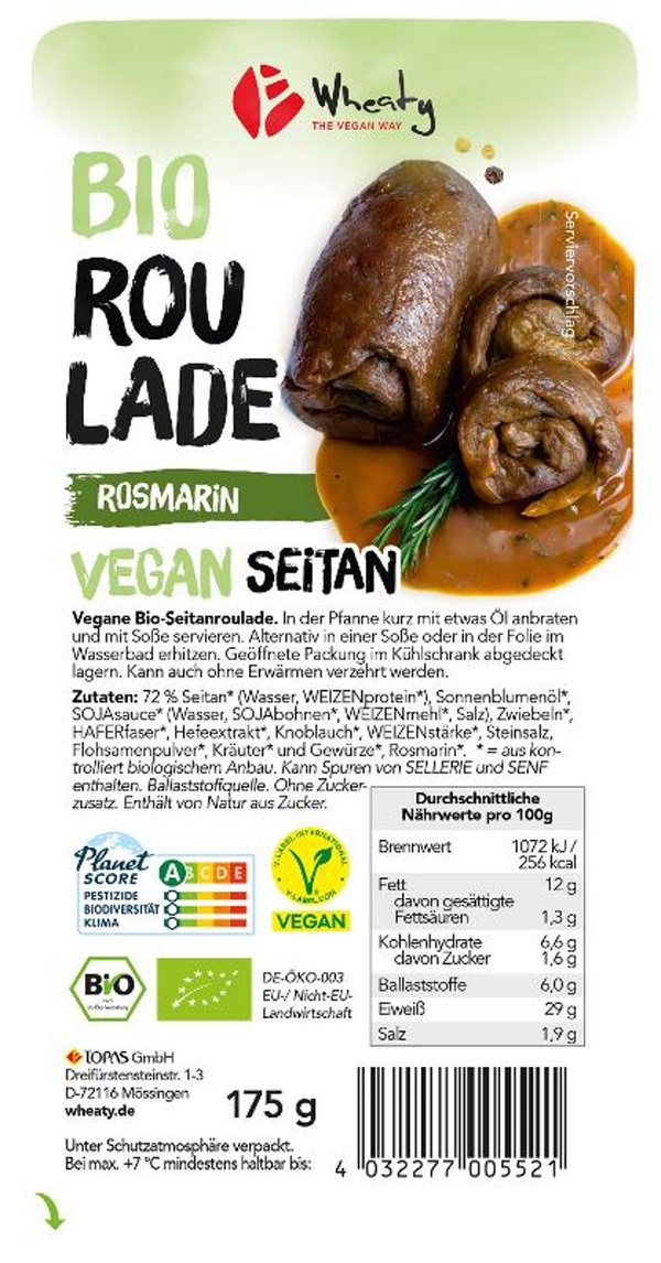 Produktfoto zu vegane Rosmarin-Rouladen