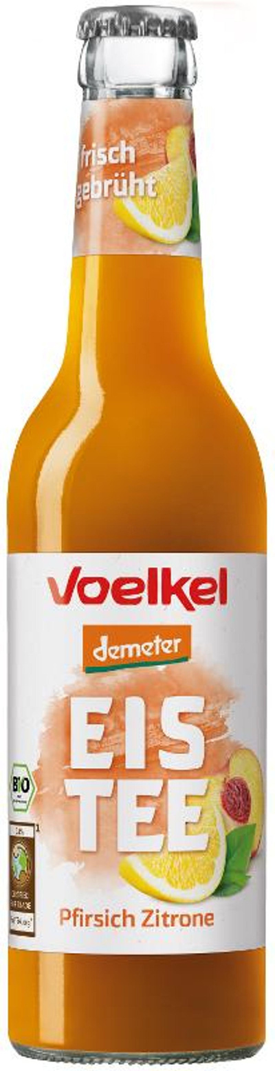 Produktfoto zu Eistee mit Pfirsich & Zitrone 0,33l